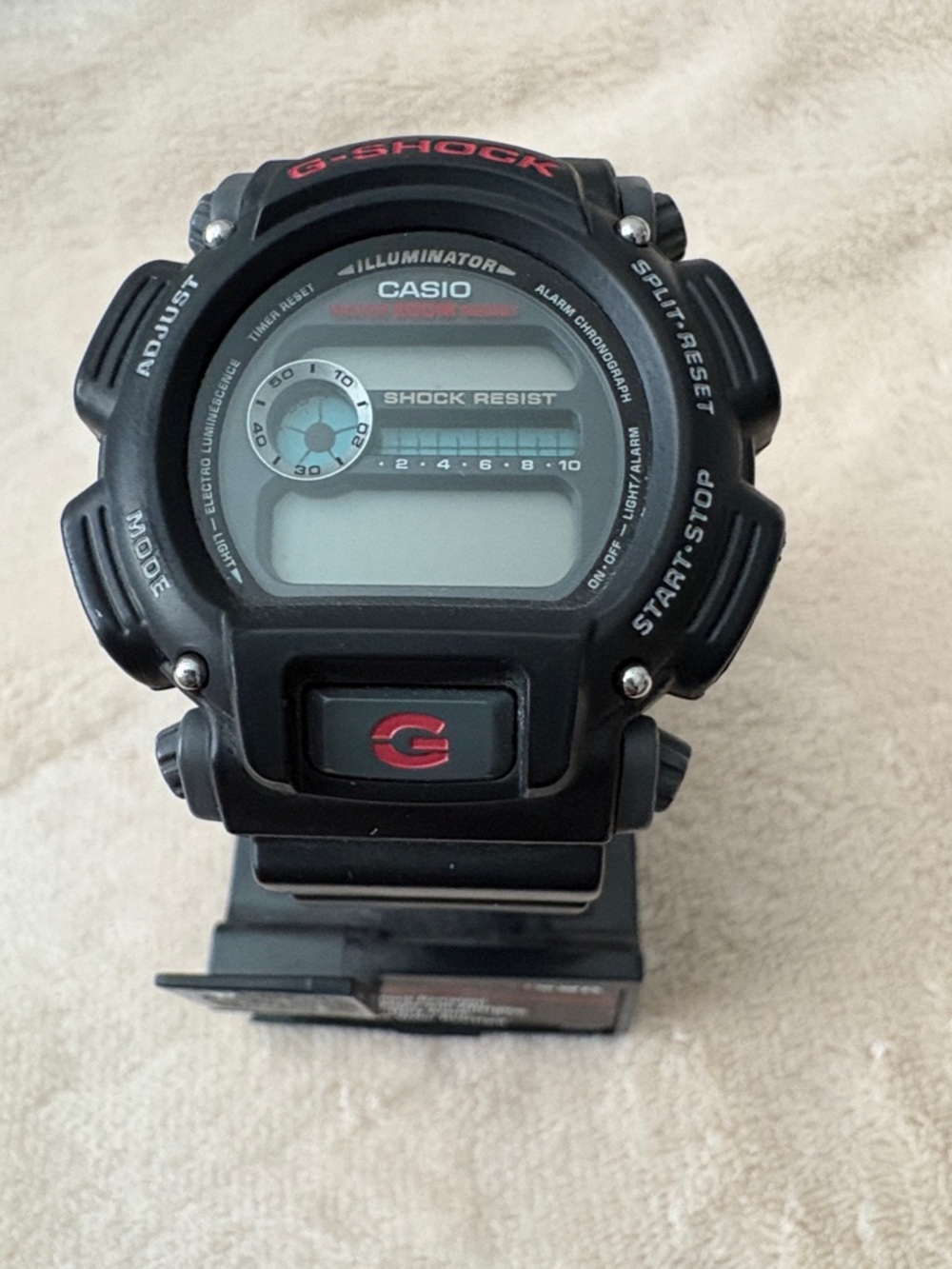 G-Shock Black Digital Watch with Red Accents